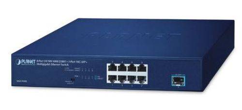 Planet Gigabit Switch MGS-910X, 8 Port 2500 Mbps, 1 Uplinkport 10 Gbps, 19" / 1 HE