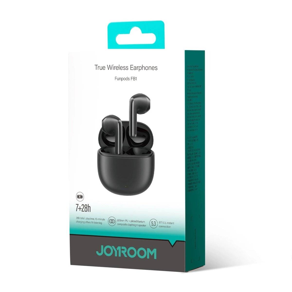 Bluetooth 5.3 In-Ear-Kopfhörer - Funpods Series JR-FB1 kabellose Kopfhörer Schwarz