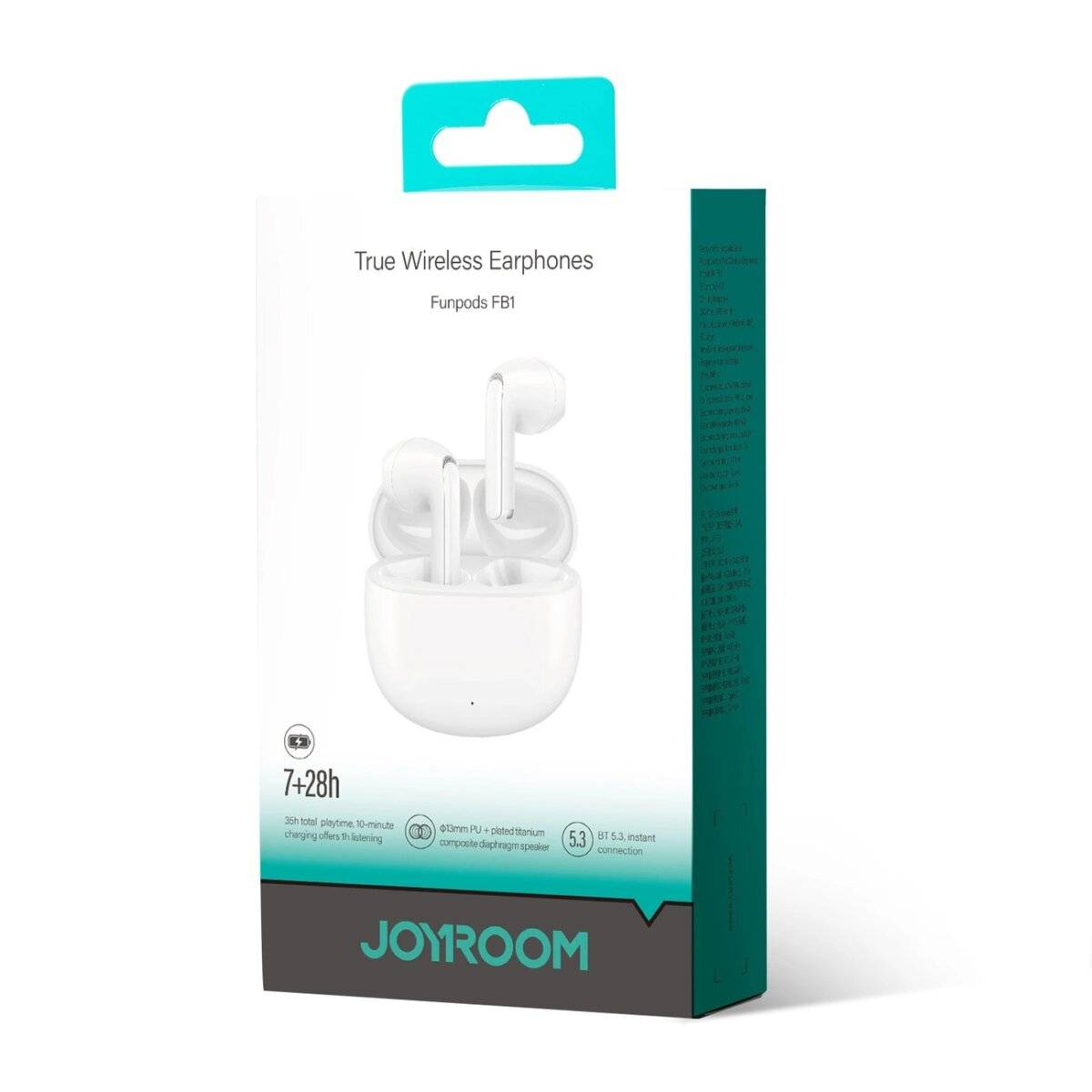 Bluetooth 5.3 In-Ear-Kopfhörer - Funpods Series JR-FB1 kabellose Kopfhörer Weiß