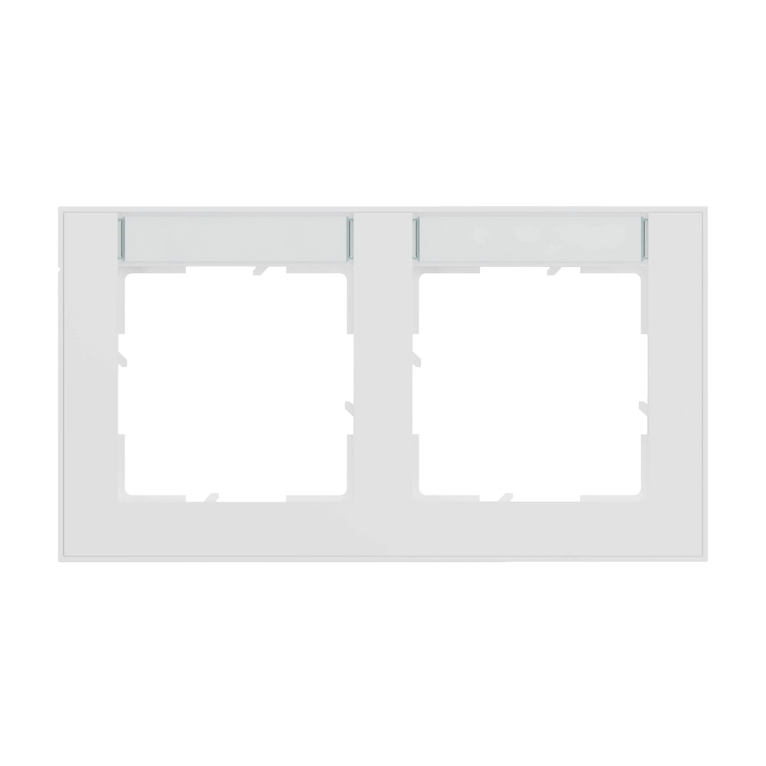 Legrand SEANO+, 2-fach Rahmen, horizontal, mit Beschriftungsfeld, Ultraweiss, 1 Stk.