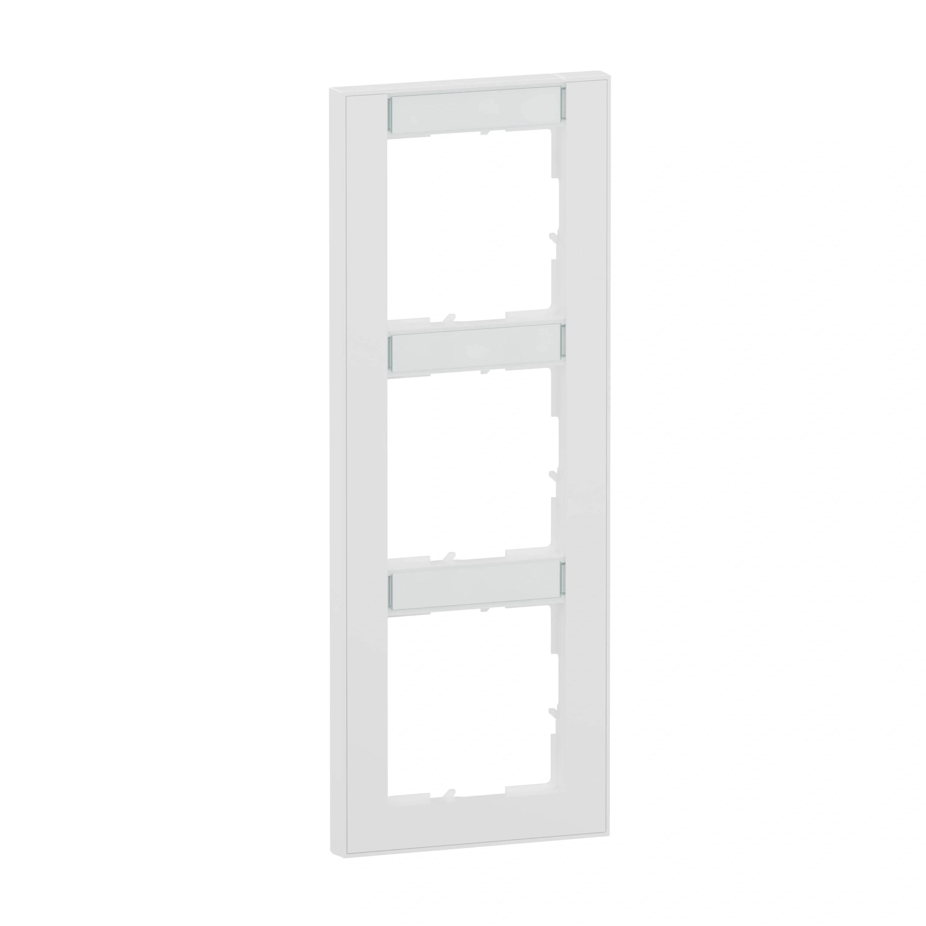 Legrand SEANO+, 3-fach Rahmen, vertikal, Beschriftungsfeld, Ultraweiss, 1 Stk.