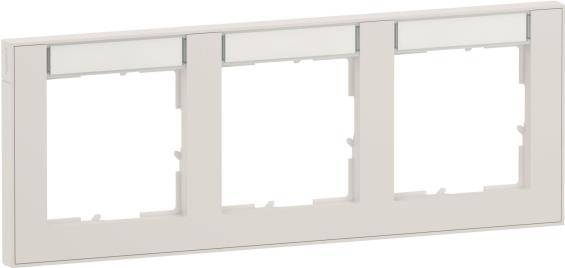 Legrand SEANO+, 3-fach Rahmen, horizontal, Beschriftungsfeld, Ultraweiss, 1 Stk.