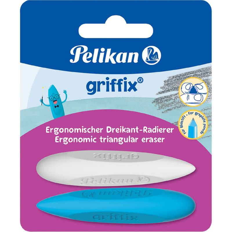 Pelikan griffix Dreikant-Radierer, auf Blisterkarte