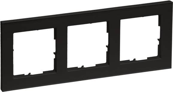 Legrand SEANO+3-fach Rahmen in765383der Farbausführung Schwarz (765383)