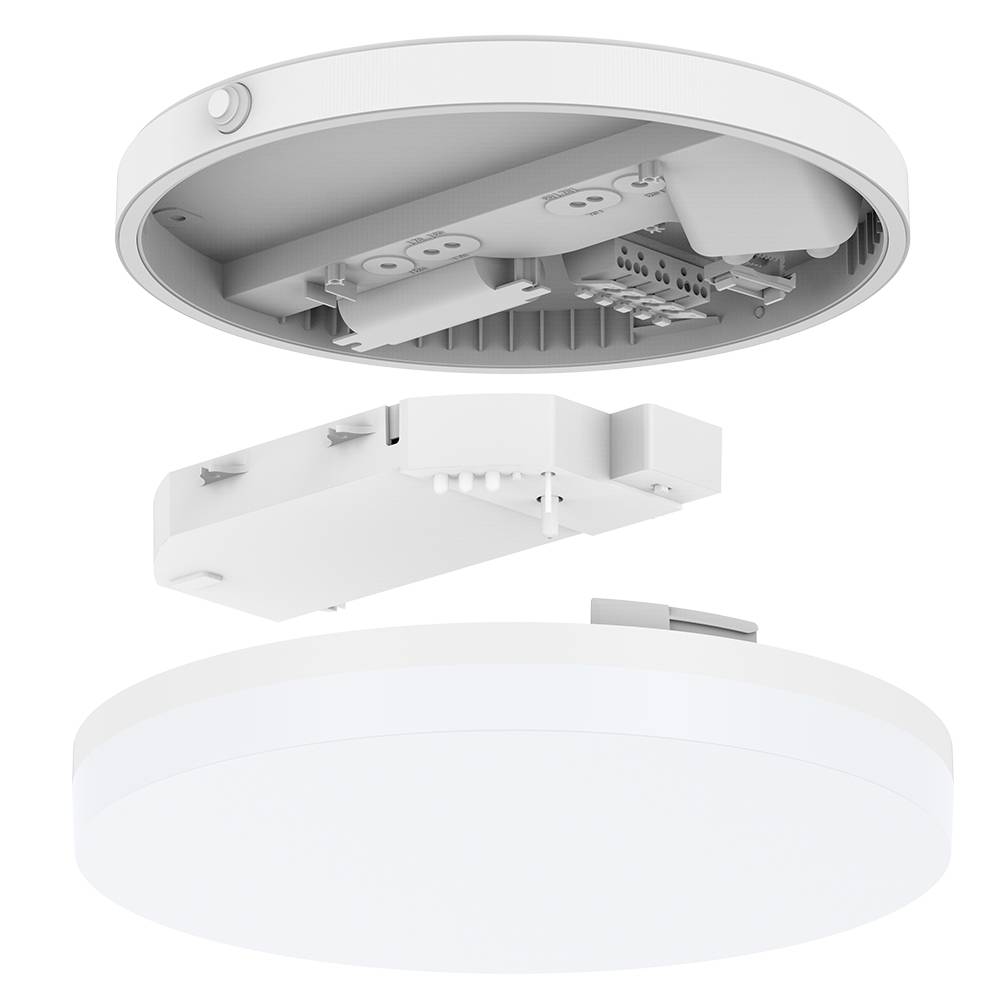 DOTLUX LED-Aufbauleuchte SURFACEsensor-exit Ø300x62 25W 3000/4000/5700K COLORselect weiß