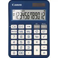 Blauer Canon-Tischrechner mit LC-Display, das „1234567890.12