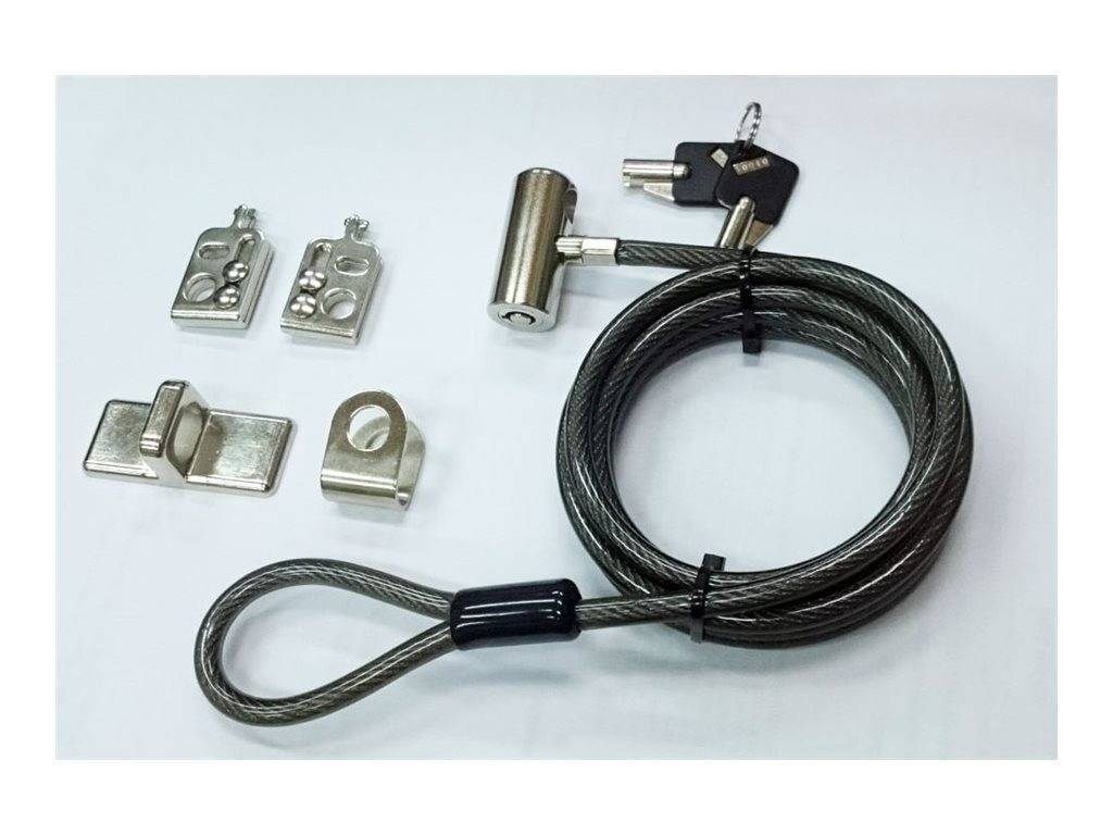 eSTUFF - Sicherheitskabelschloss - mit Schlüsseln, K-Slot
