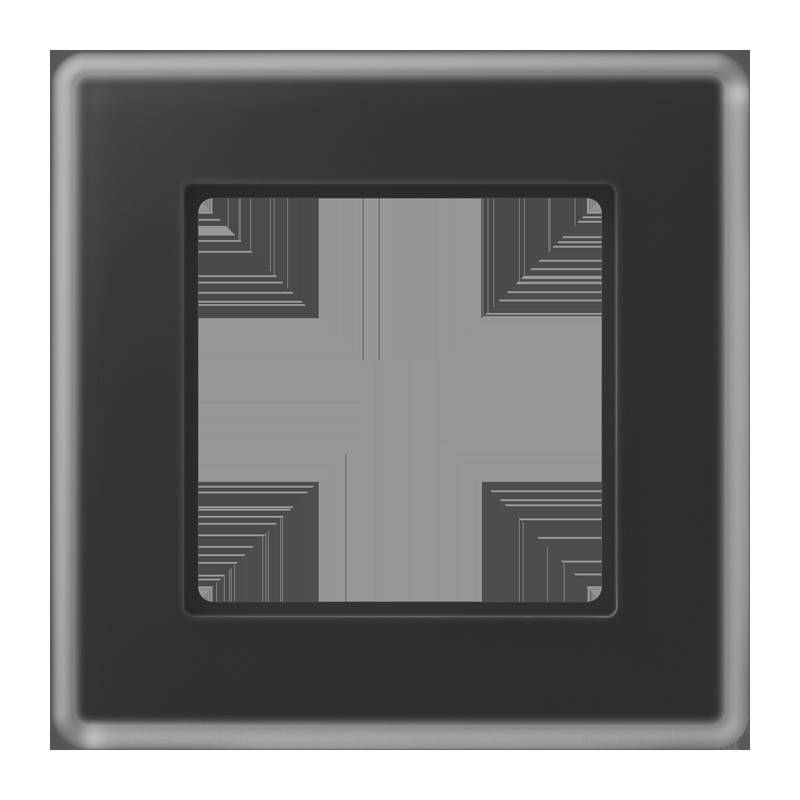 Jung Glasrahmen 1fach AV 581 GLM SW