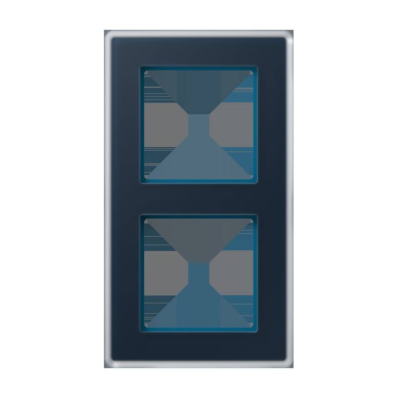 Jung Glasrahmen 2fach AV 582 GLM NB