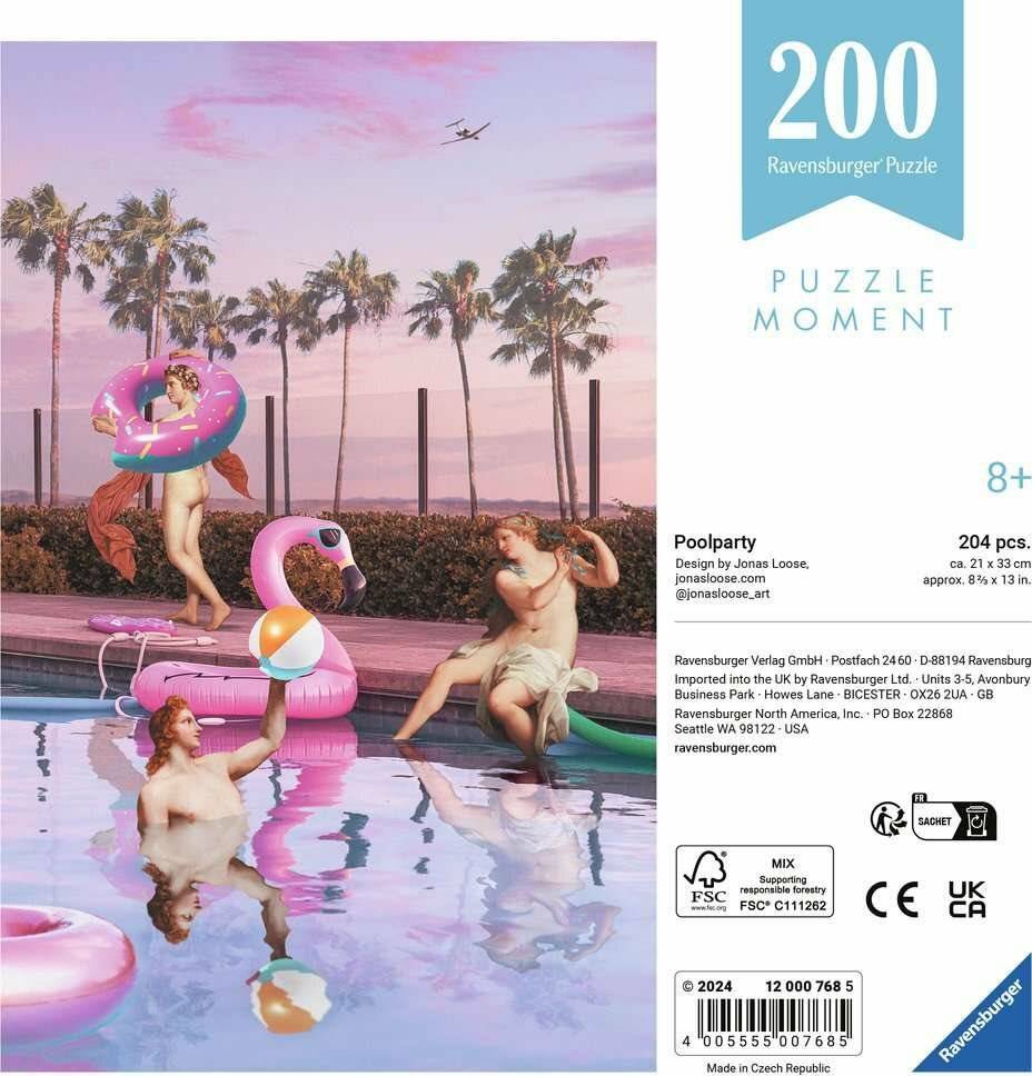 RAVENSBURGER Puzzle Moment: Poolparty 200 Teile