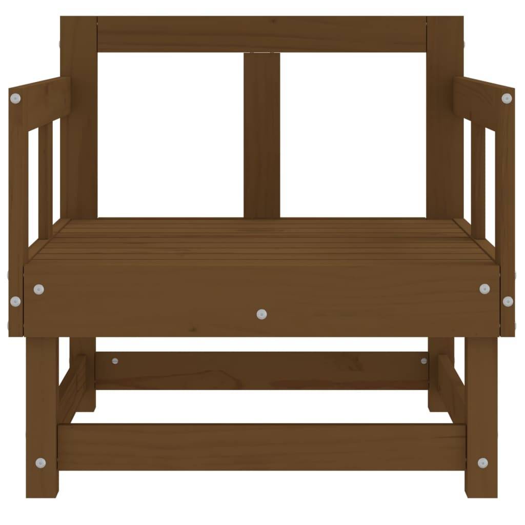 vidaXL Gartenstühle 2 Stk. Honigbraun Massivholz Kiefer