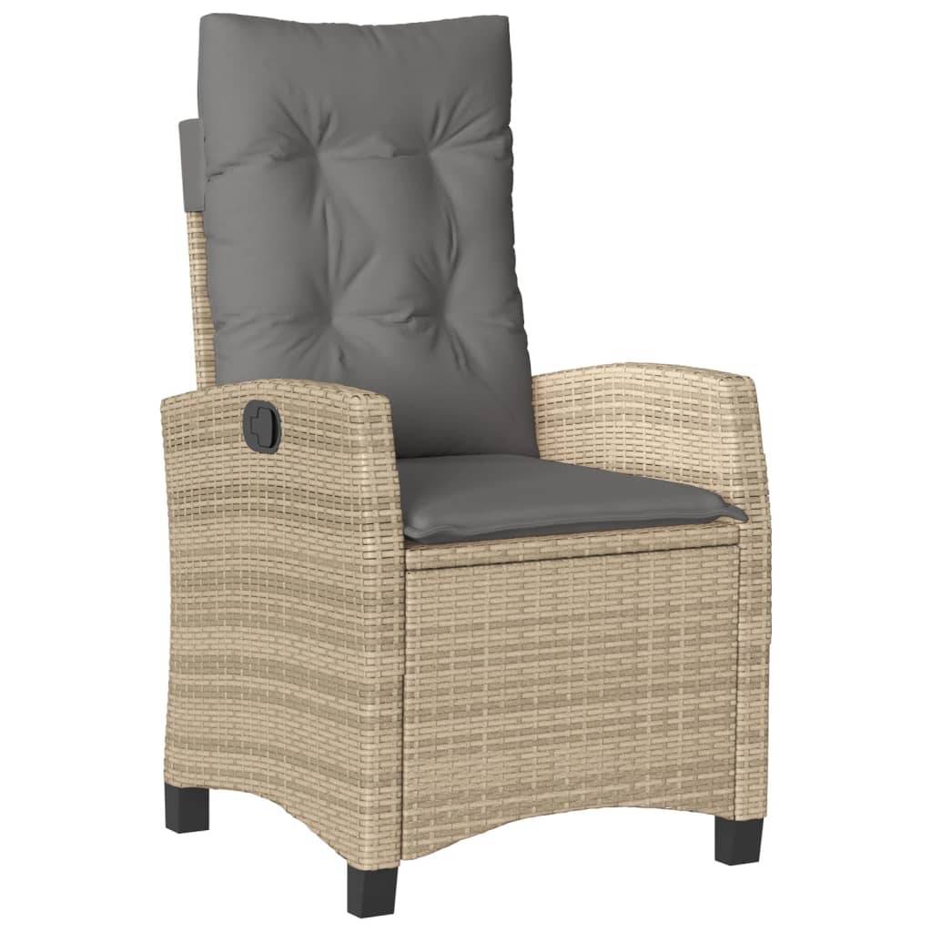 vidaXL 3-tlg. Garten-Essgruppe mit Kissen Beigemischung Poly Rattan