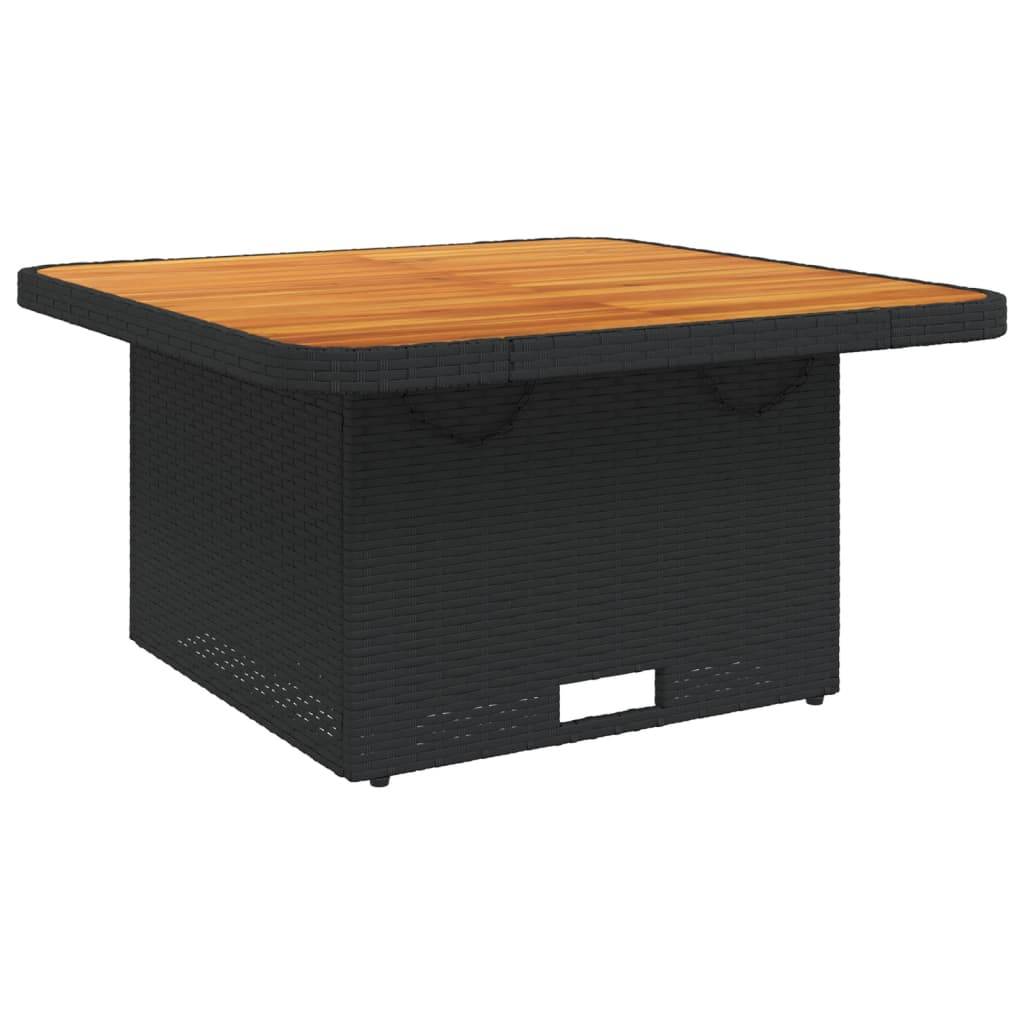 vidaXL 3-tlg. Bistro-Set mit Kissen Schwarz Poly Rattan