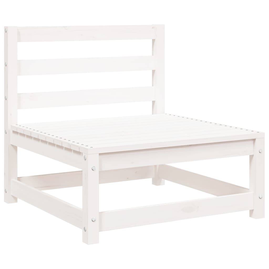 vidaXL Gartensofa ohne Armlehnen Weiß 70x70x67 cm Massivholz Kiefer