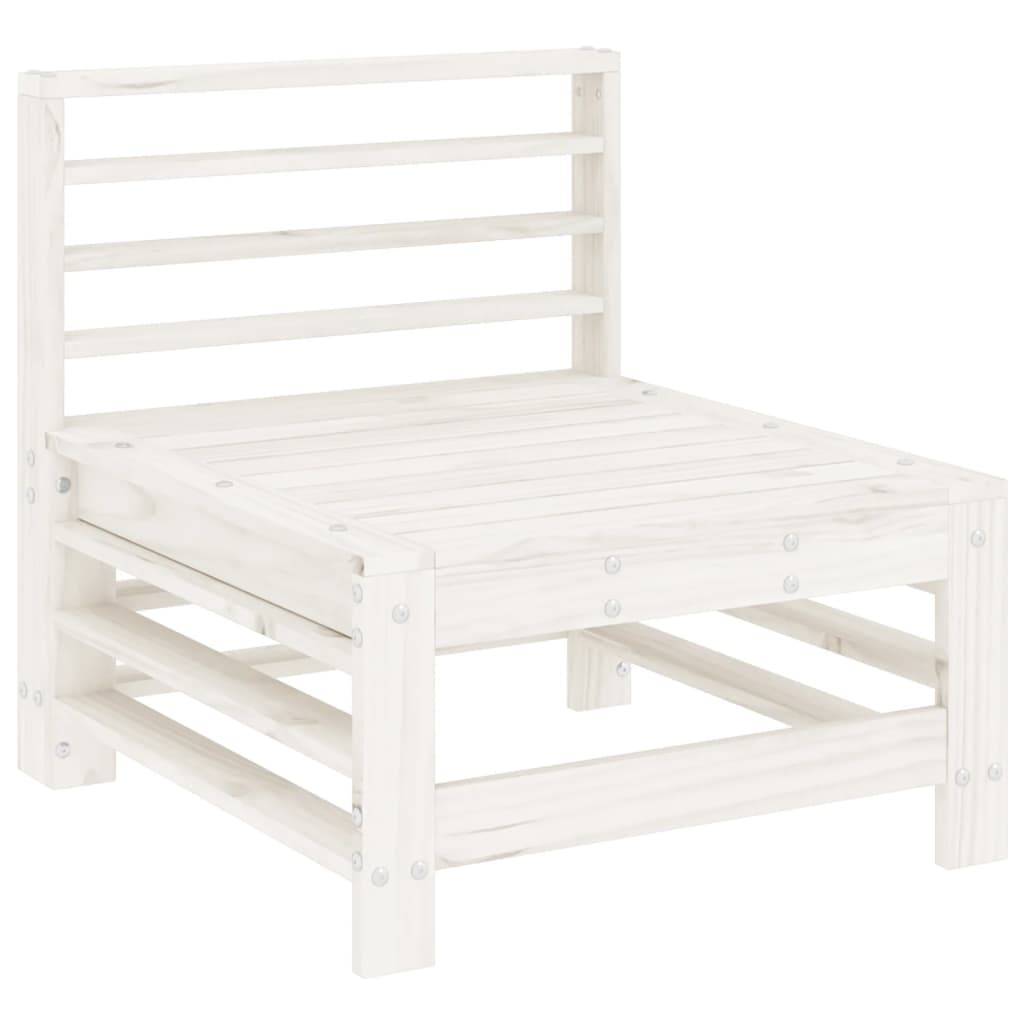 vidaXL 6-tlg. Garten-Lounge-Set Weiß Massivholz Kiefer