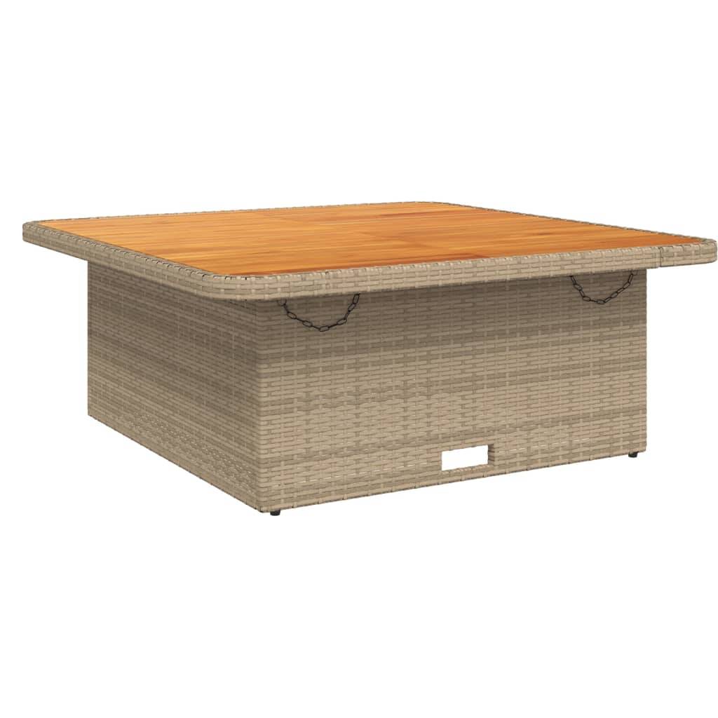 vidaXL 3-tlg. Garten-Lounge-Set mit Kissen Beige Poly Rattan