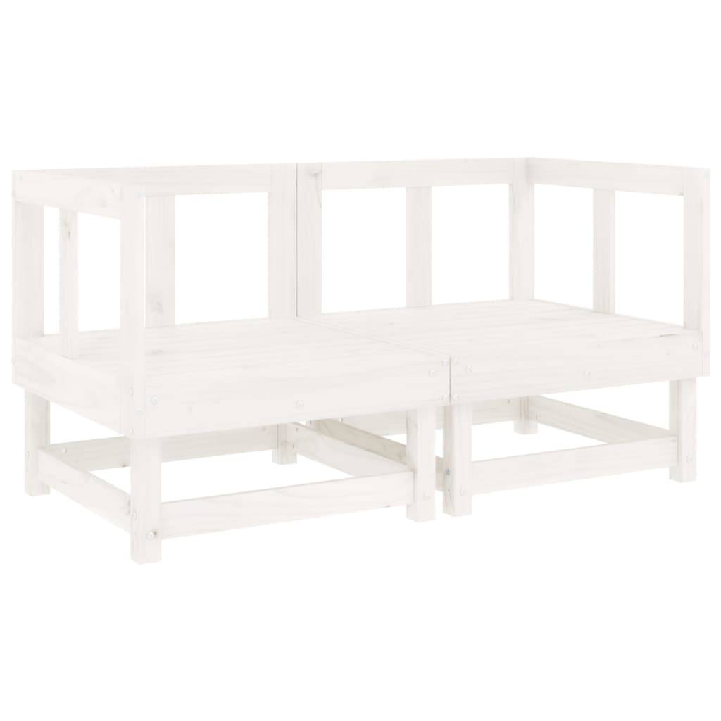 vidaXL 6-tlg. Garten-Lounge-Set Weiß Massivholz Kiefer