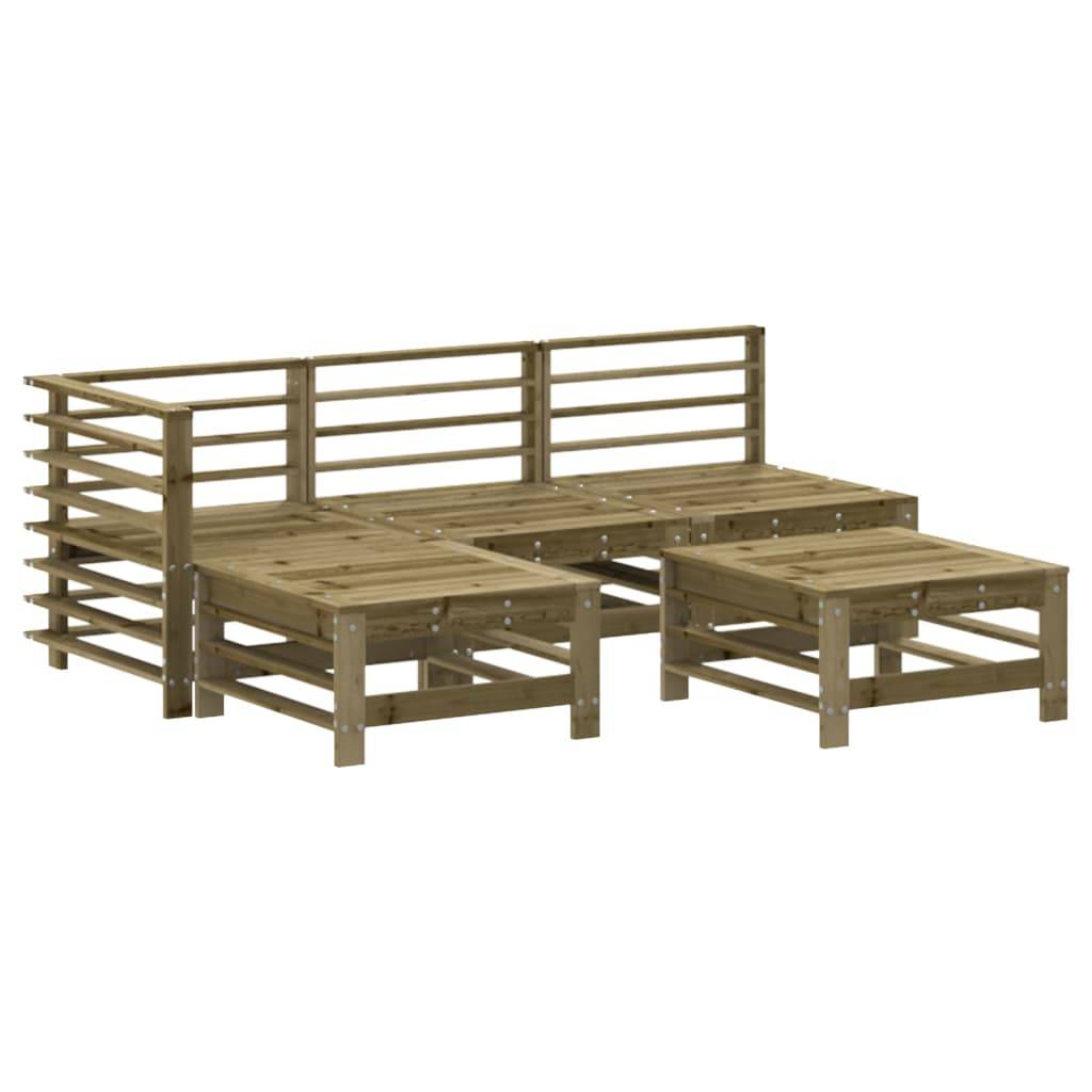 vidaXL 5-tlg. Garten-Lounge-Set Kiefernholz Imprägniert