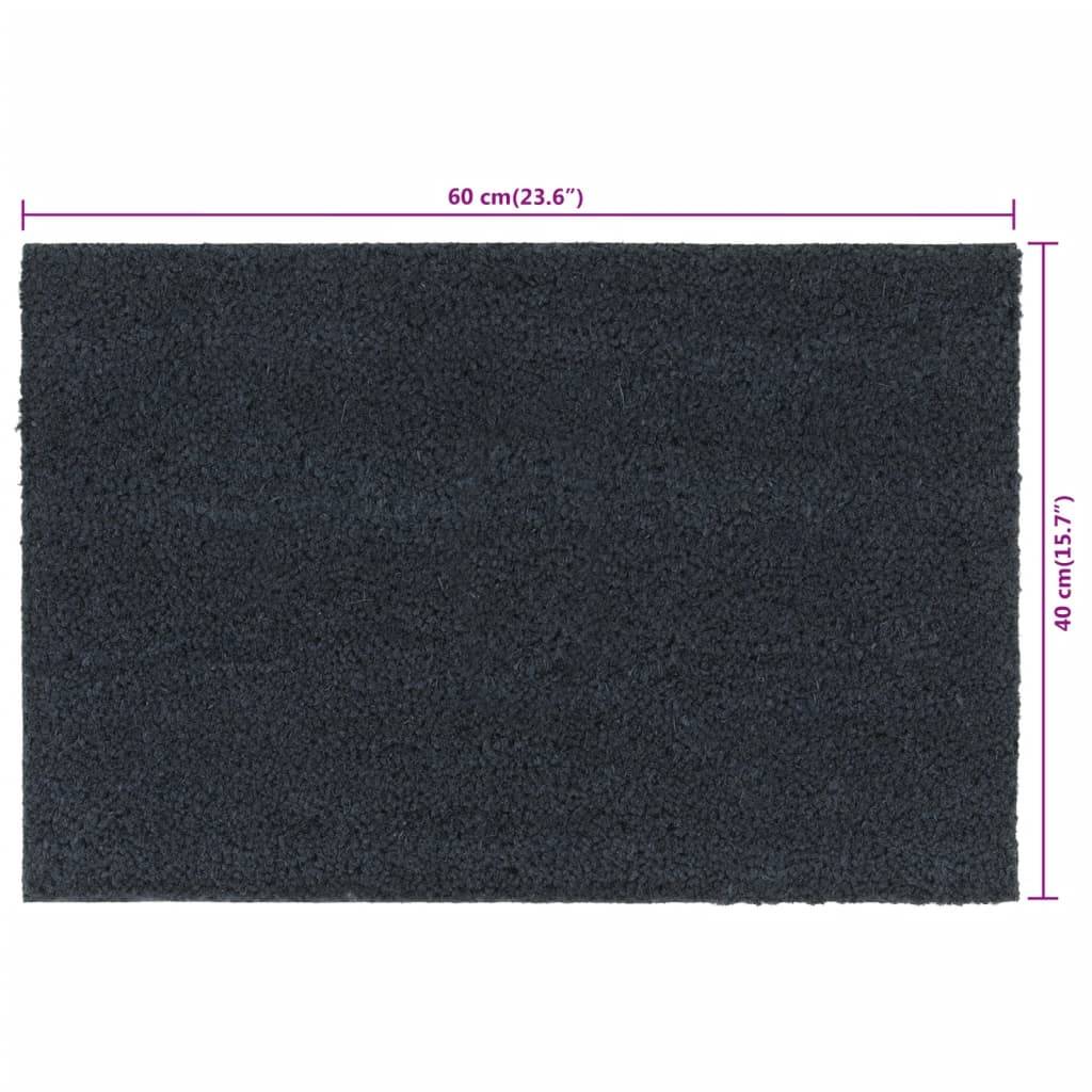 vidaXL Fußmatten 2 Stk. Dunkelgrau 40x60 cm Kokosfaser Getuftet