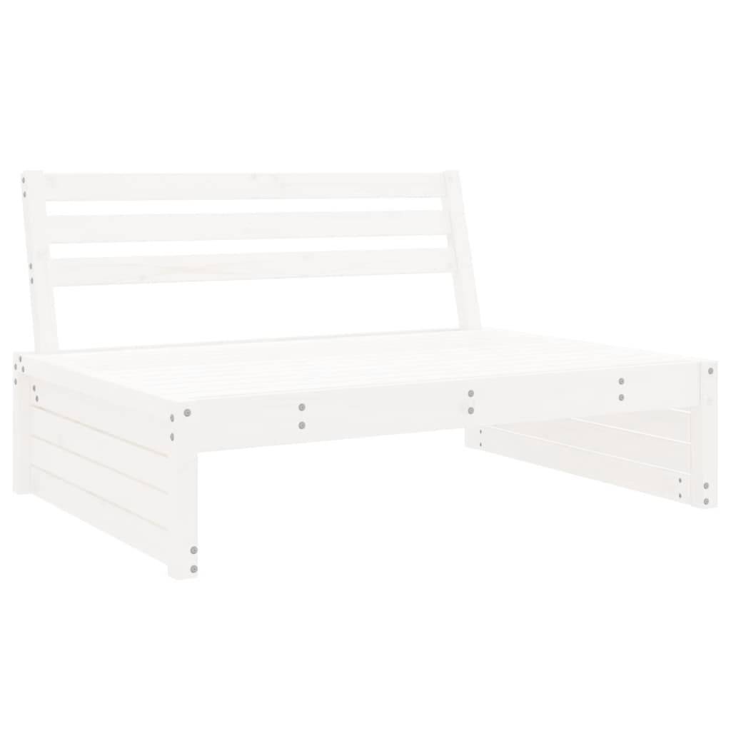 vidaXL 2-tlg. Garten-Lounge-Set Weiß Massivholz Kiefer