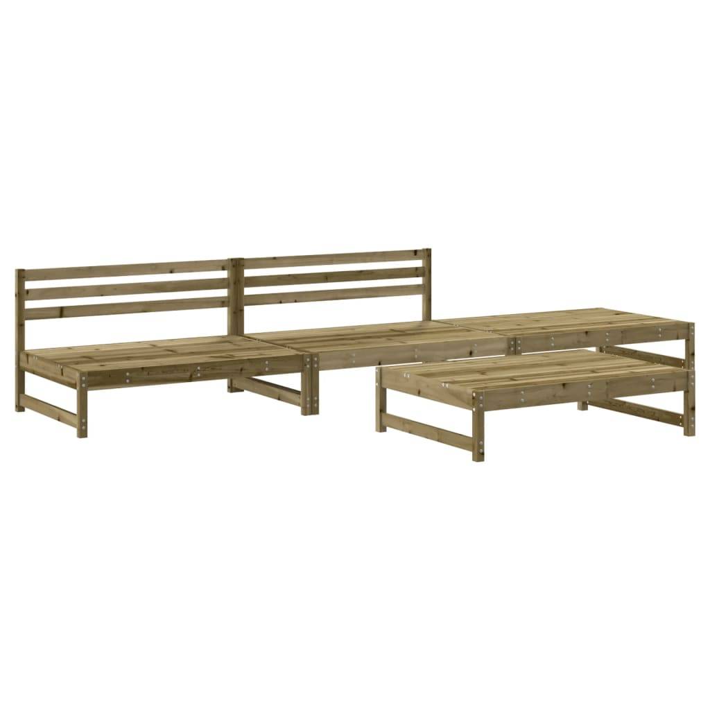 vidaXL 4-tlg. Garten-Lounge-Set Kiefernholz Imprägniert