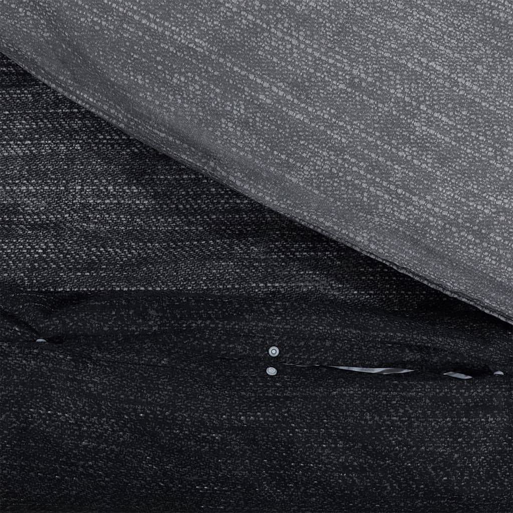 vidaXL Bettwäsche-Set Dunkelgrau 225x220 cm Baumwolle
