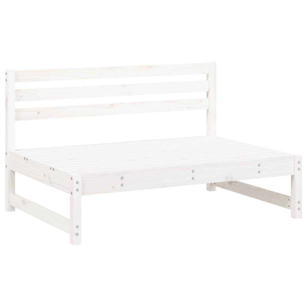 vidaXL 6-tlg. Garten-Lounge-Set Weiß Massivholz Kiefer