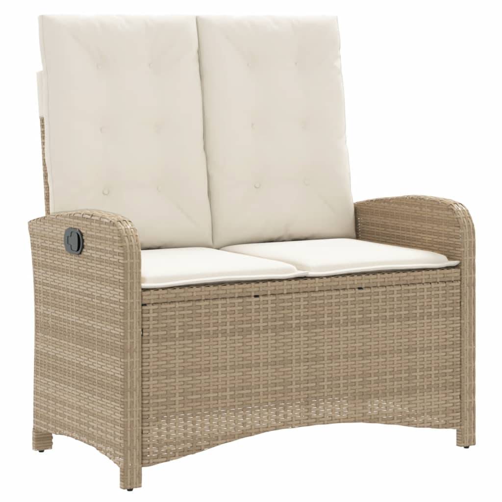vidaXL 4-tlg. Garten-Essgruppe mit Kissen Beige Poly Rattan