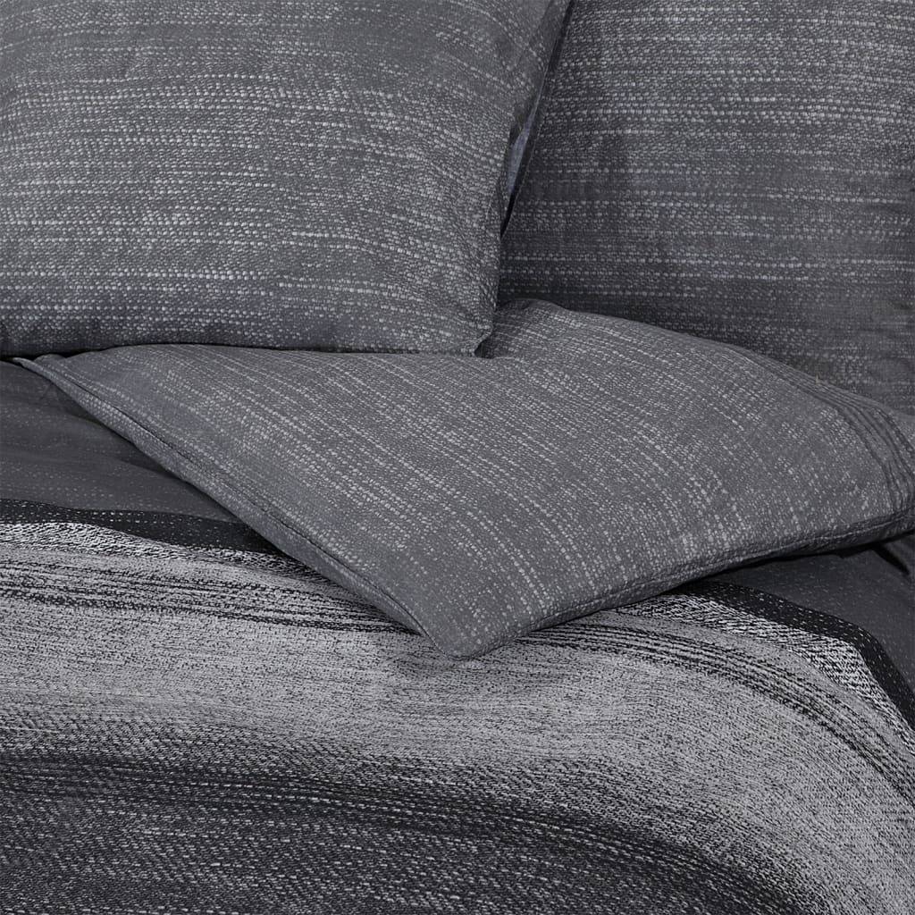 vidaXL Bettwäsche-Set Dunkelgrau 225x220 cm Baumwolle