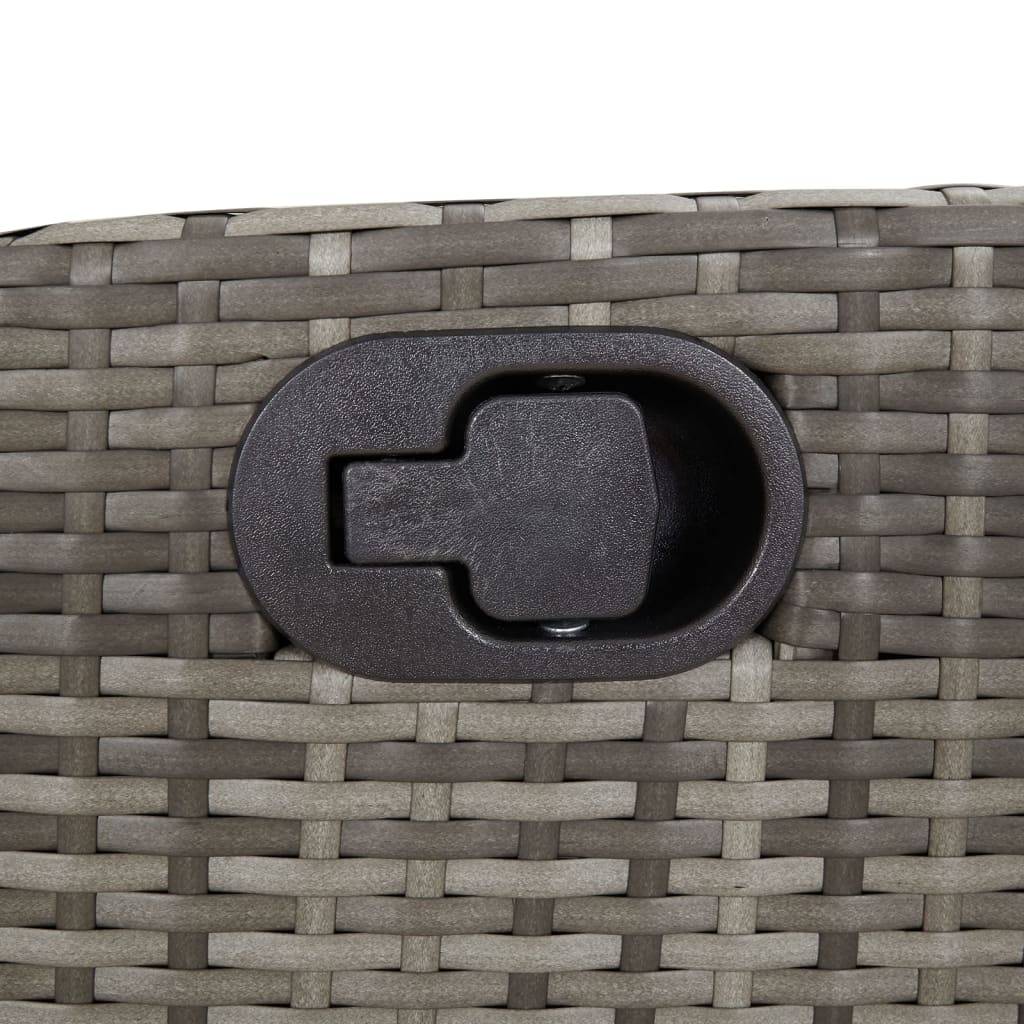 vidaXL 5-tlg. Garten-Essgruppe mit Kissen Grau Poly Rattan