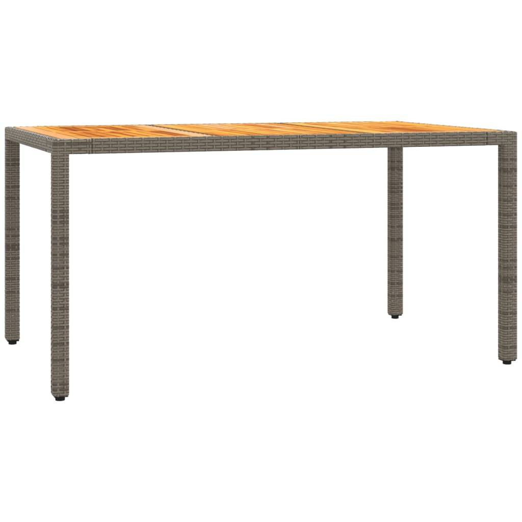 vidaXL 5-tlg. Garten-Essgruppe mit Kissen Grau Poly Rattan
