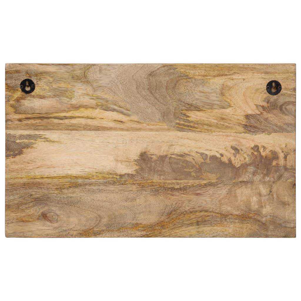 vidaXL Wandgarderoben mit 4 Haken 2 Stk. Massivholz Mango