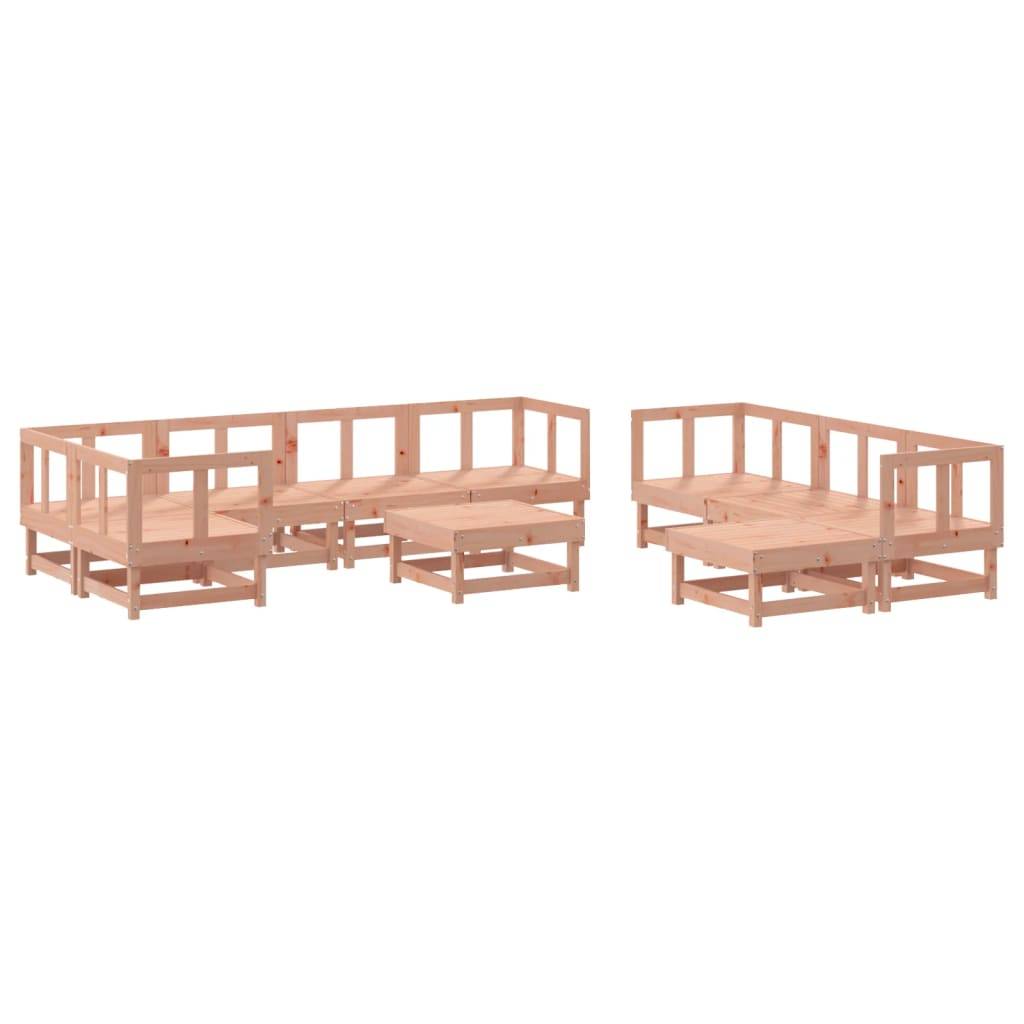 vidaXL 10-tlg. Garten-Lounge-Set Massivholz Douglasie