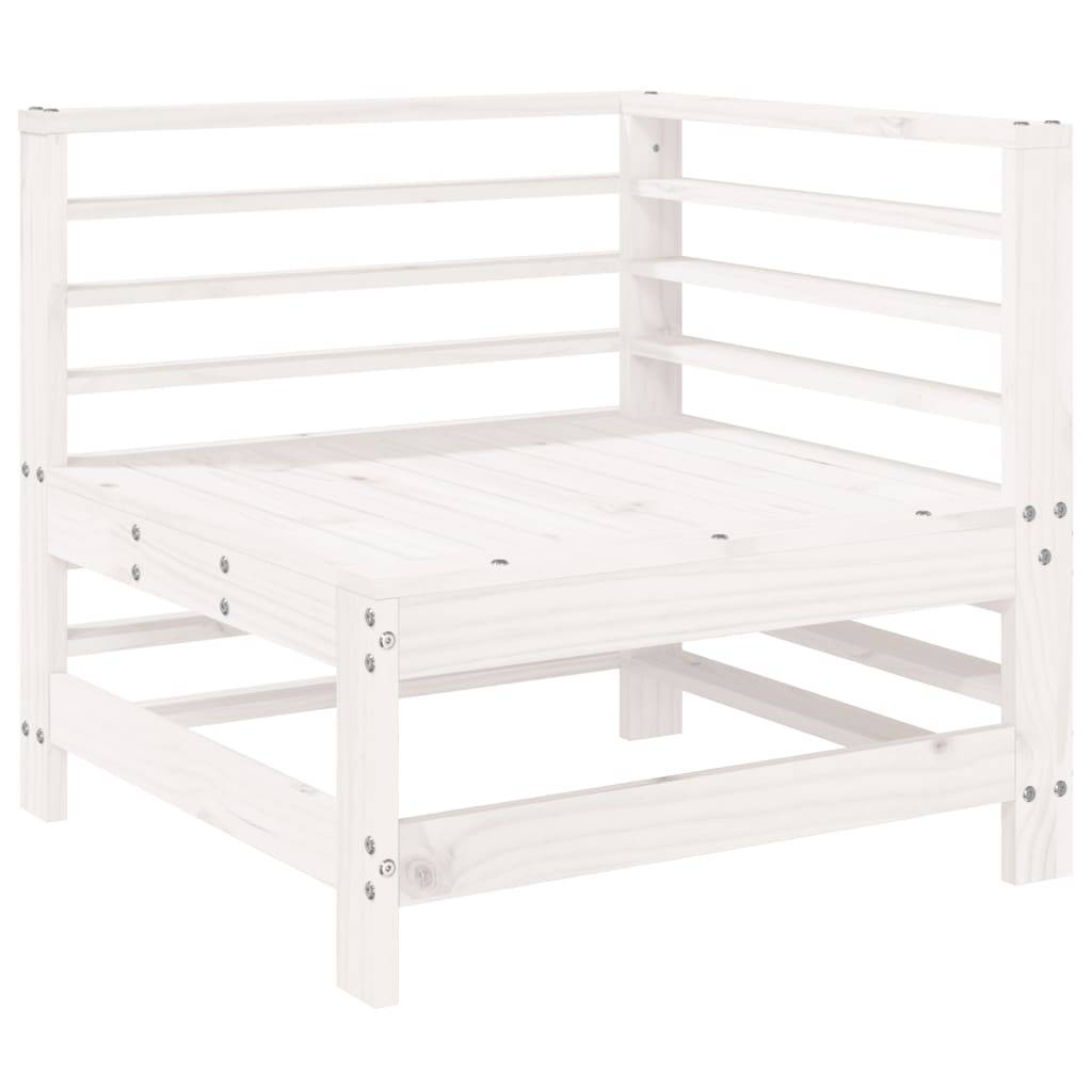 vidaXL 8-tlg. Garten-Lounge-Set Weiß Massivholz Kiefer