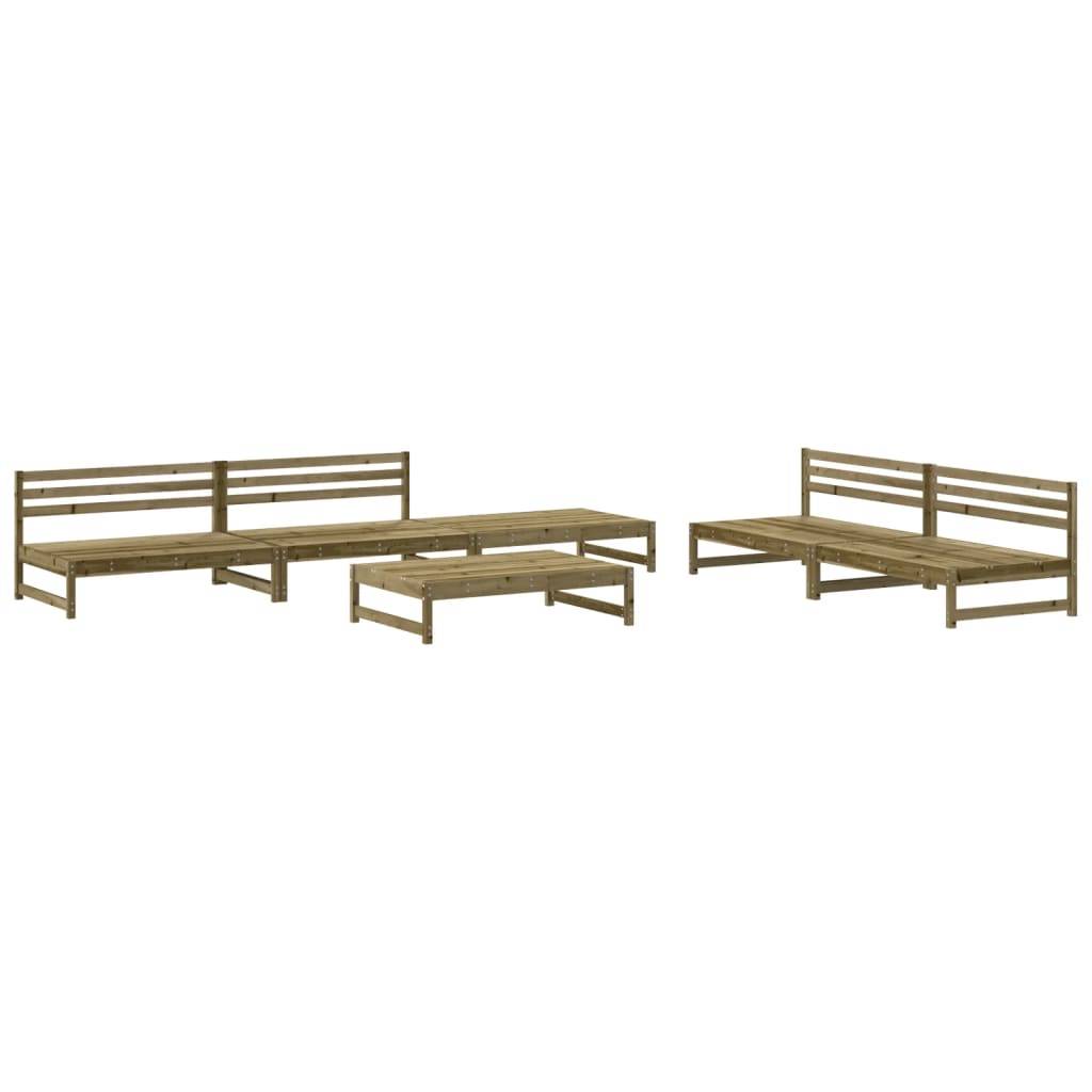 vidaXL 6-tlg. Garten-Lounge-Set Imprägniertes Kiefernholz