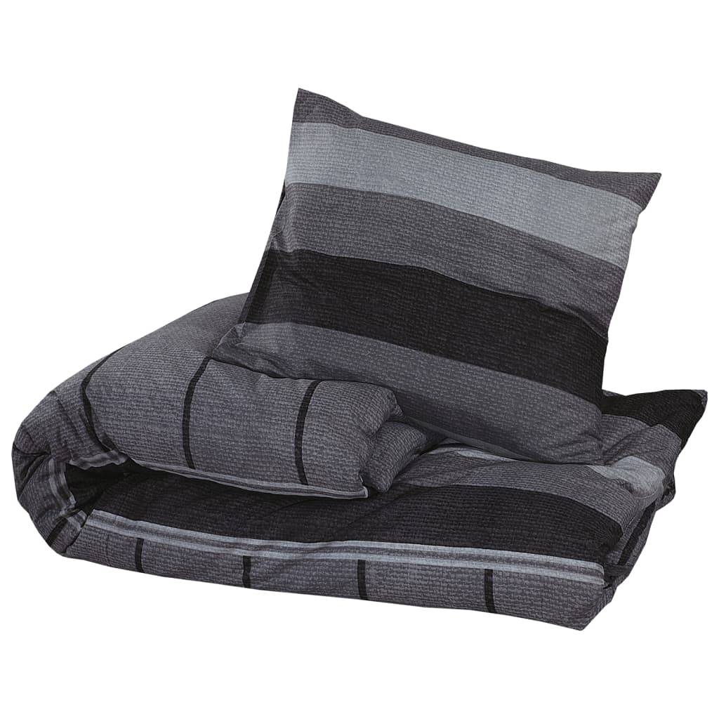 vidaXL Bettwäsche-Set Dunkelgrau 240x220 cm Baumwolle