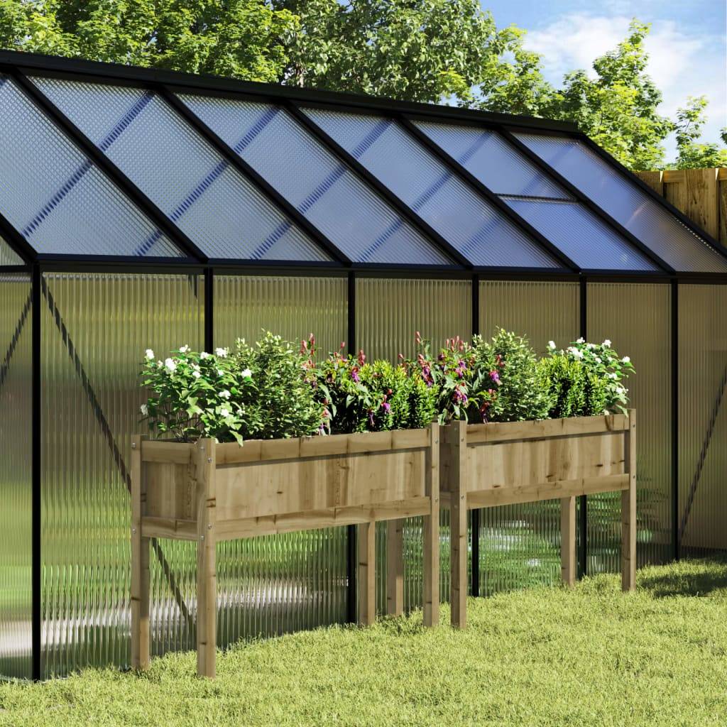 vidaXL Pflanzkübel 2 Stk. mit Beinen Kiefernholz Imprägniert