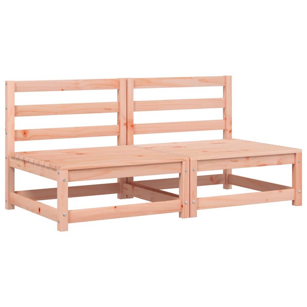 vidaXL Gartensofas ohne Armlehnen mit Kissen 2 Stk. Douglasienholz