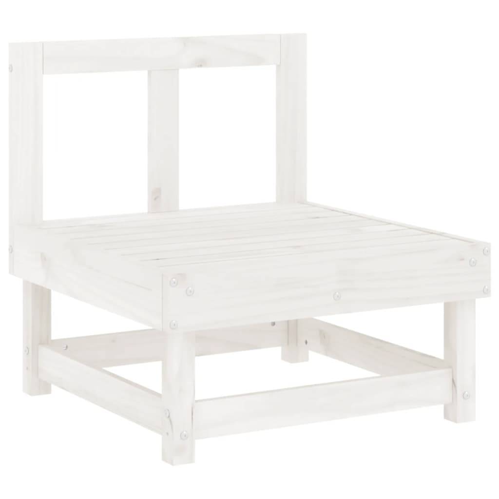 vidaXL 8-tlg. Garten-Lounge-Set Weiß Massivholz Kiefer