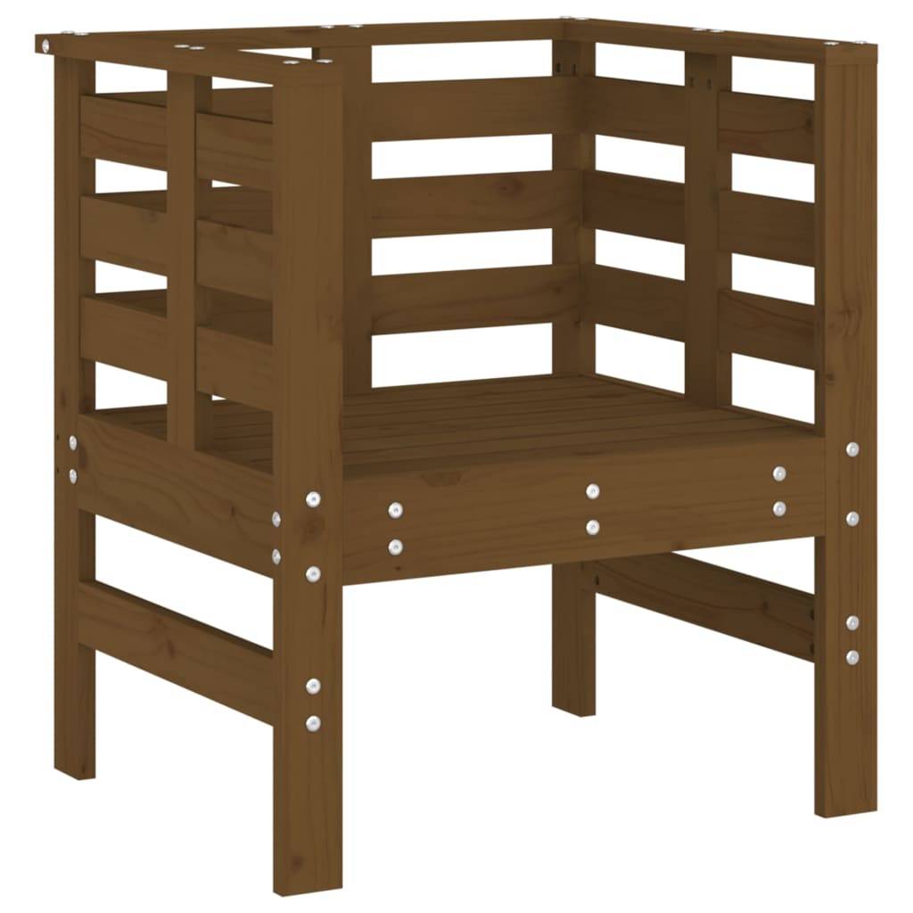 vidaXL Gartenstühle 2 Stk. Honigbraun 61,5x53x71 cm Massivholz Kiefer