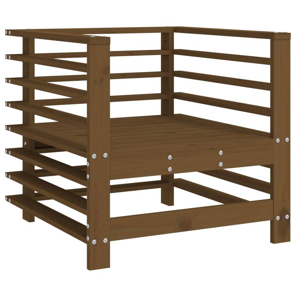 vidaXL Gartenstühle 2 Stk. Honigbraun Massivholz Kiefer