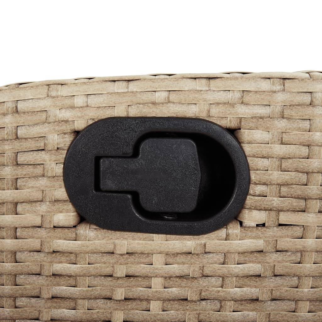 vidaXL 3-tlg. Bistro-Set mit Kissen Beigemischung Poly Rattan