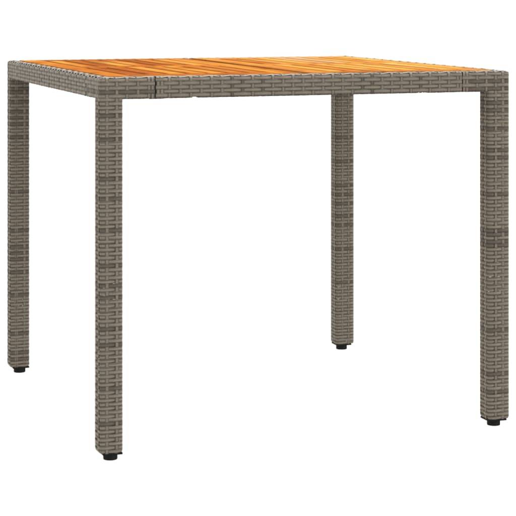 vidaXL 3-tlg. Bistro-Set mit Kissen Grau Poly Rattan