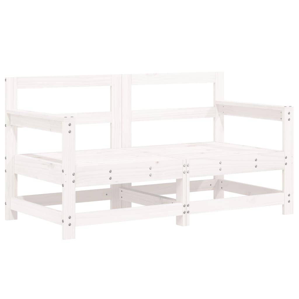 vidaXL 6-tlg. Garten-Lounge-Set Weiß Massivholz Kiefer