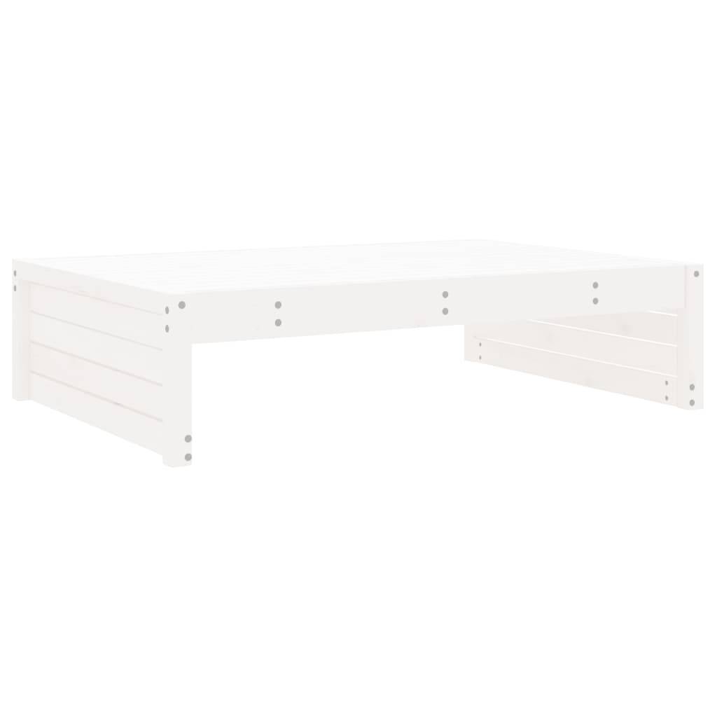 vidaXL 2-tlg. Garten-Lounge-Set Weiß Massivholz Kiefer