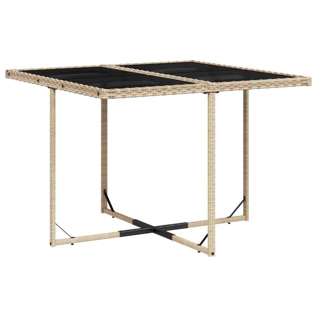 vidaXL 11-tlg. Garten-Essgruppe mit Kissen Beigemischung Poly Rattan