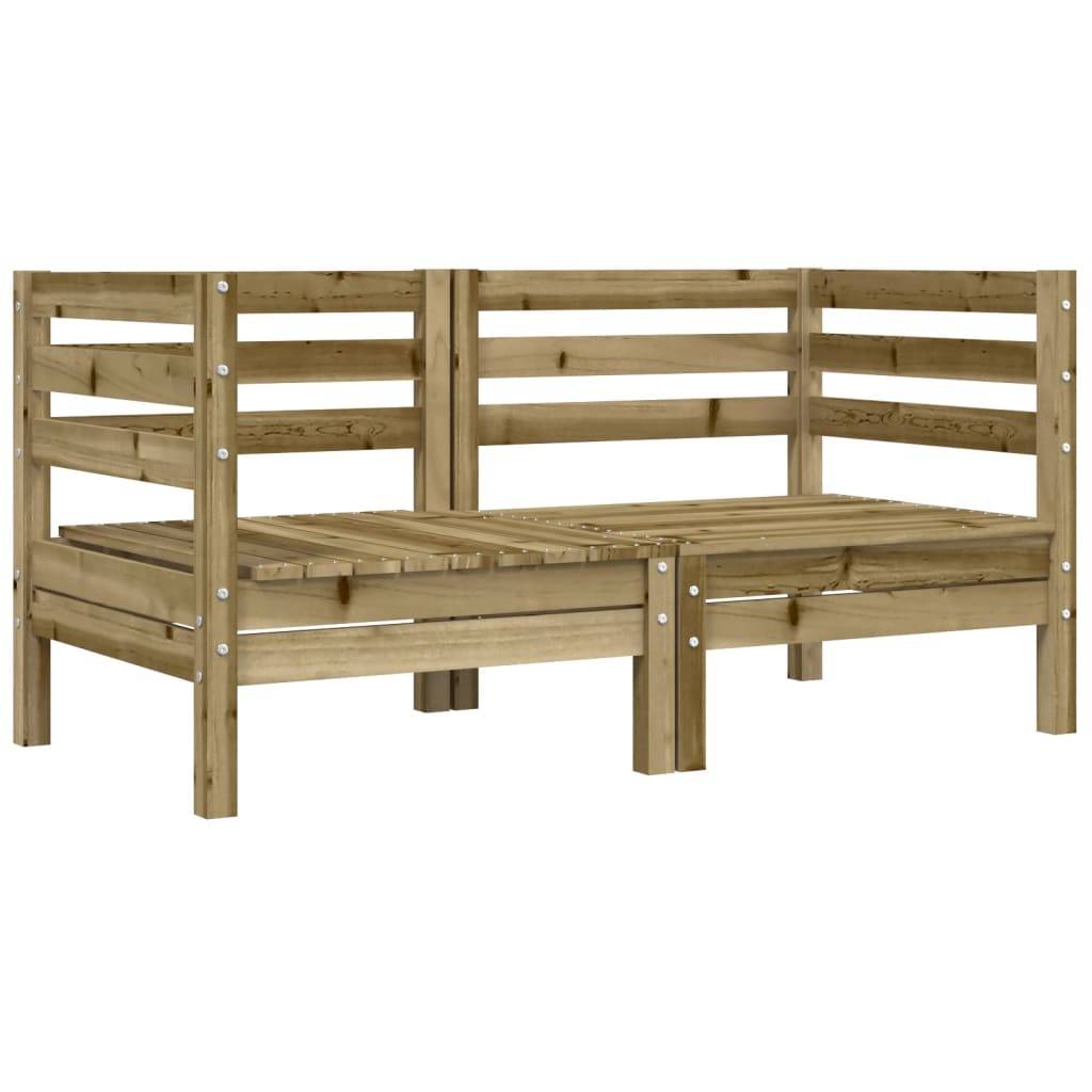 vidaXL Garten-Ecksofa mit Kissen 2 Stk. Kiefernholz Imprägniert
