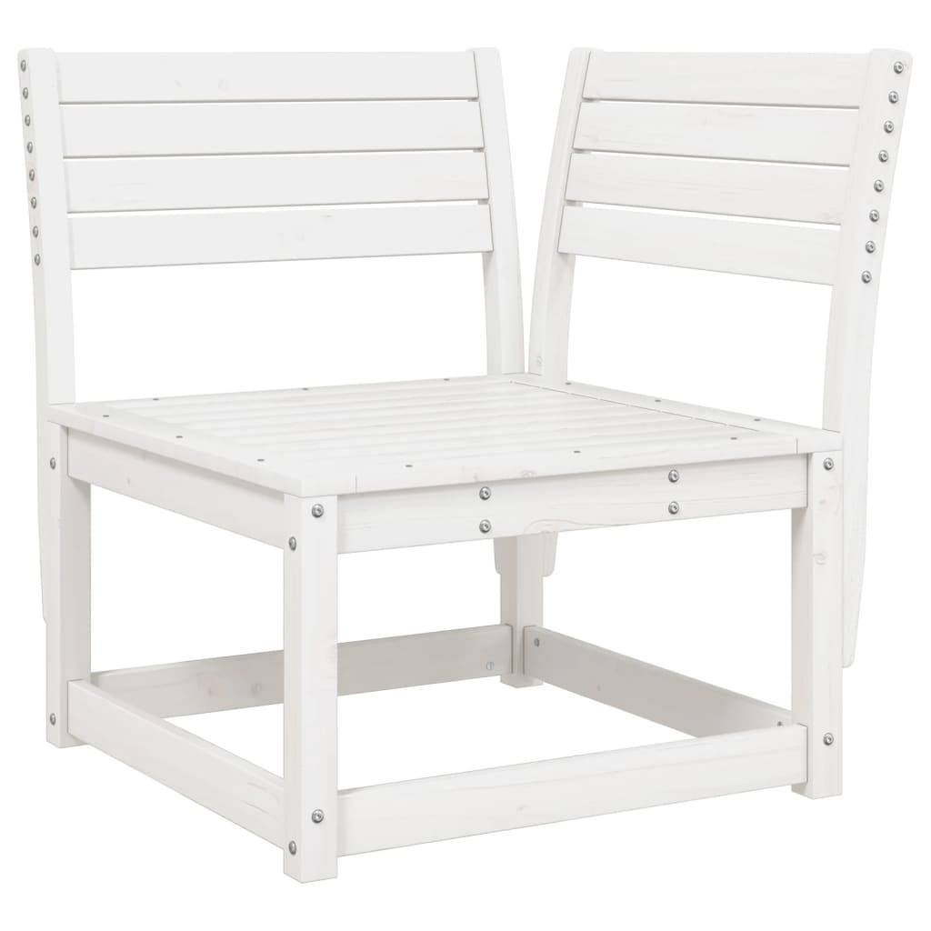 vidaXL 6-tlg. Garten-Sofagarnitur Weiß Massivholz Kiefer