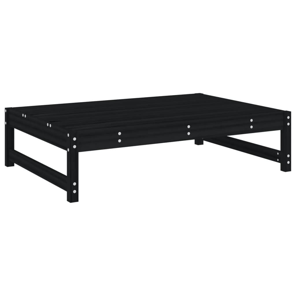 vidaXL 4-tlg. Garten-Lounge-Set Schwarz Massivholz Kiefer