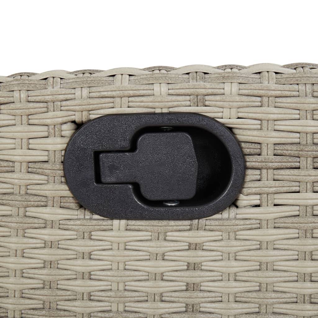 vidaXL 3-tlg. Bistro-Set mit Kissen Hellgrau Poly Rattan